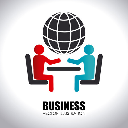 Business design over white background,vector illustrationのイラスト素材