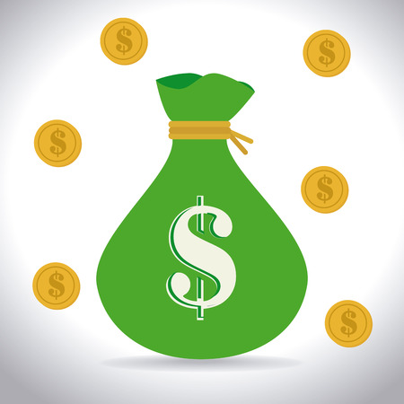 Money design over white background,vector illustrationのイラスト素材