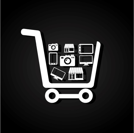 Shopping design over white background, vector illustrationのイラスト素材