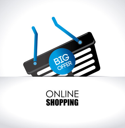 Shopping design over white background, vector illustrationのイラスト素材