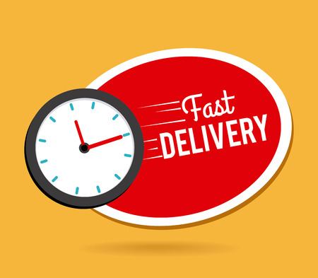 Delivery design over yellow background, vector illustrationのイラスト素材