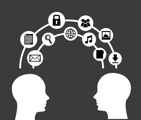 social media graphic design , vector illustrationのイラスト素材