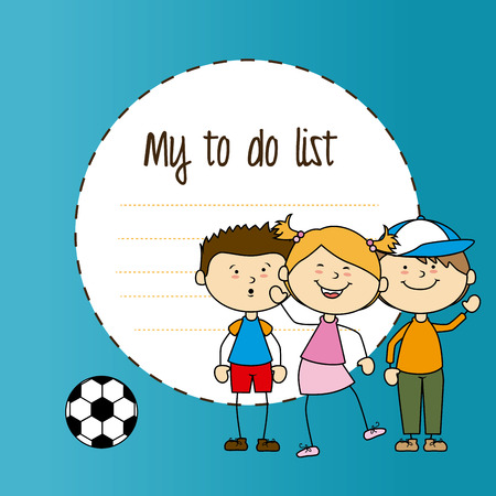 Kids design over blue background, vector illustrationのイラスト素材