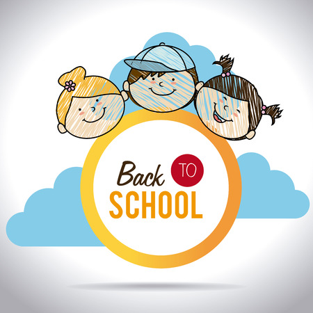 School design over white background, vector illustrationのイラスト素材