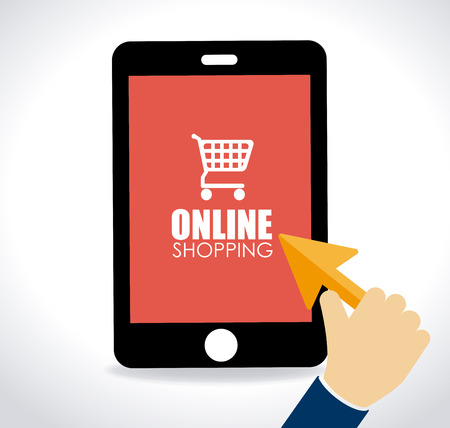 Shopping design over white background, vector illustrationのイラスト素材