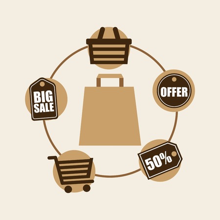 shopping graphic design , vector illustrationのイラスト素材