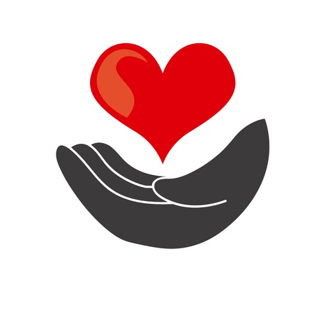 hand heart graphic design , vector illustrationのイラスト素材