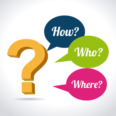 Question design over white background, vector illustrationのイラスト素材