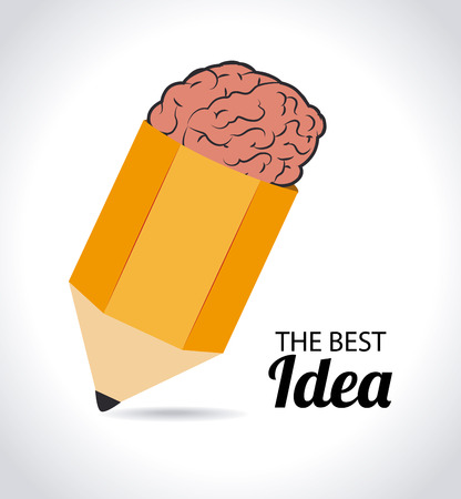 Idea design over white background, vector illustrationのイラスト素材