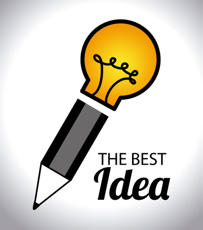 Idea design over white background, vector illustrationのイラスト素材