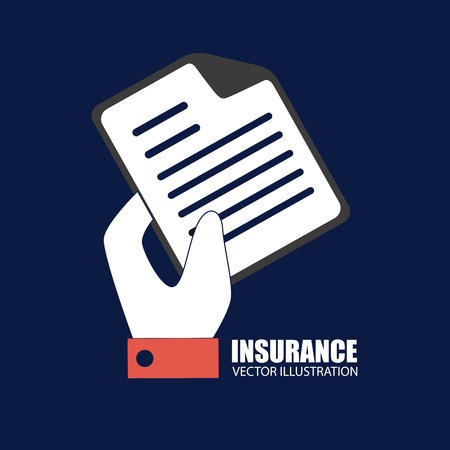 Insurance design over blue background, vector illustrationのイラスト素材