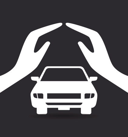 Insurance design over gray background, vector illustrationのイラスト素材