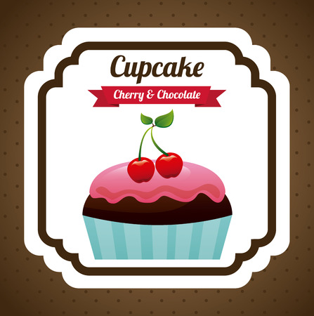 cupcake graphic design , vector illustrationのイラスト素材