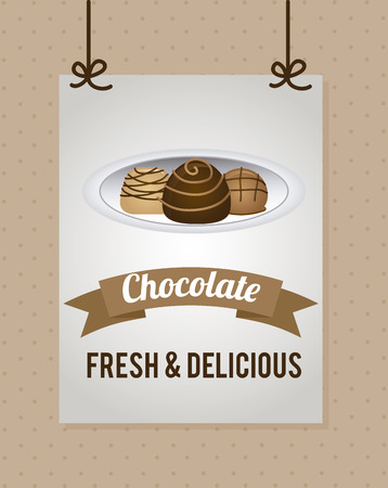 chocolate graphic design , vector illustrationのイラスト素材