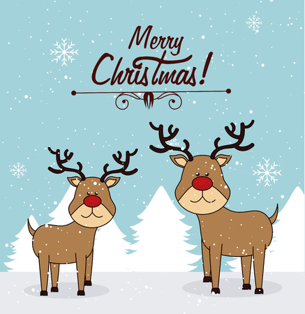 Christmas design over blue background, vector illustrationのイラスト素材