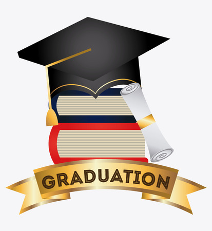 graduation graphic design , vector illustrationのイラスト素材