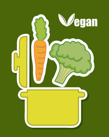 vegan food graphic design , vector illustrationのイラスト素材