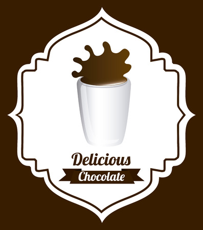 chocolate graphic design , vector illustrationのイラスト素材