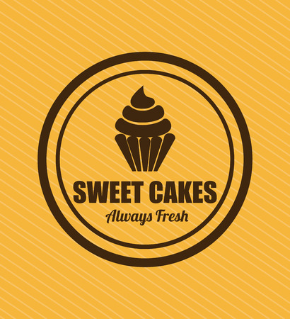 Bakery design over yellow background, vector illustrationのイラスト素材