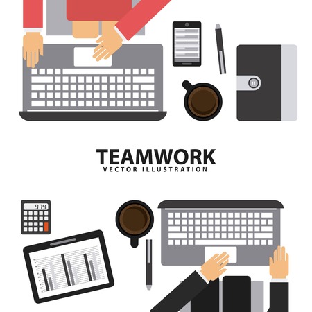 teamwork graphic design , vector illustrationのイラスト素材