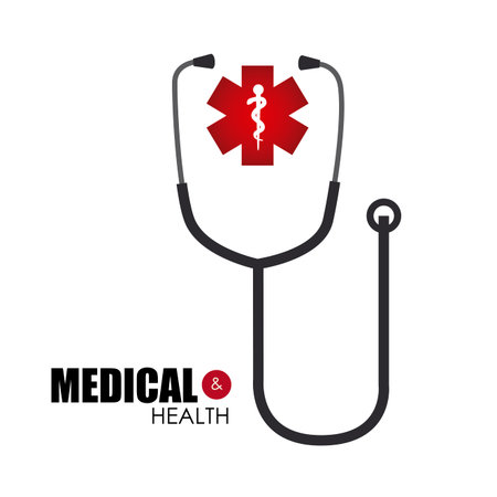 Medical design over white background, vector illustrationのイラスト素材