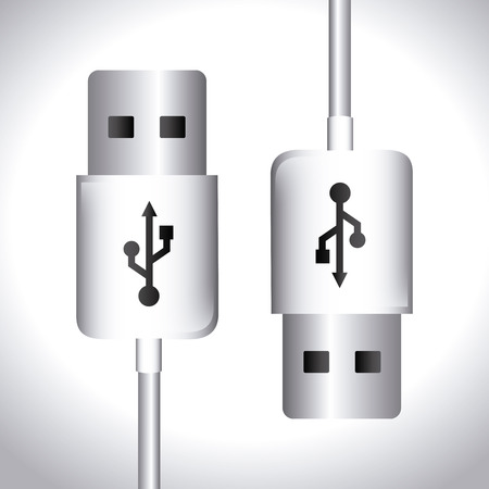 USB design over white background, vector illustrationのイラスト素材
