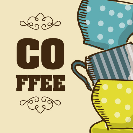 coffee graphic design , vector illustrationのイラスト素材