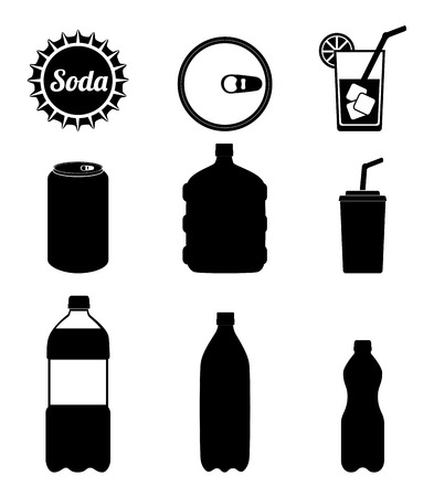 Drinks design over white background, vector illustrationのイラスト素材