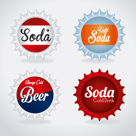 Drinks design over white background, vector illustrationのイラスト素材