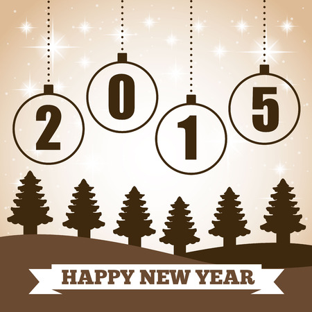 happy new year graphic design , vector illustrationのイラスト素材