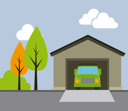 Parking design over blue background, vector illustrationのイラスト素材