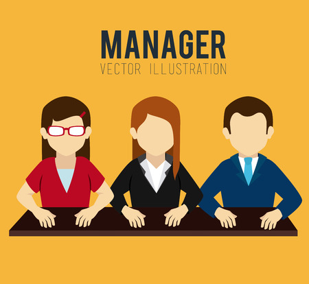 Business design over yellow background, vector illustrationのイラスト素材