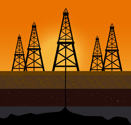 Industry design over yellow background, vector illustrationのイラスト素材