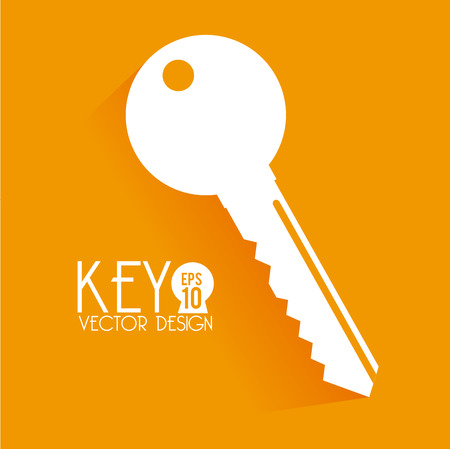 Security design over yellow background, vector illustrationのイラスト素材