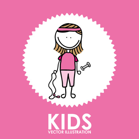 kids graphic design , vector illustrationのイラスト素材