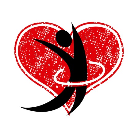 aerobics graphic design , vector illustrationのイラスト素材