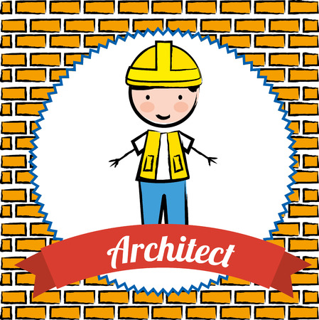 architect graphic design , vector illustrationのイラスト素材