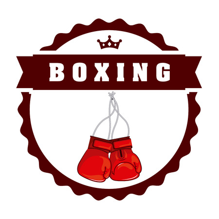 boxing graphic design , vector illustrationのイラスト素材