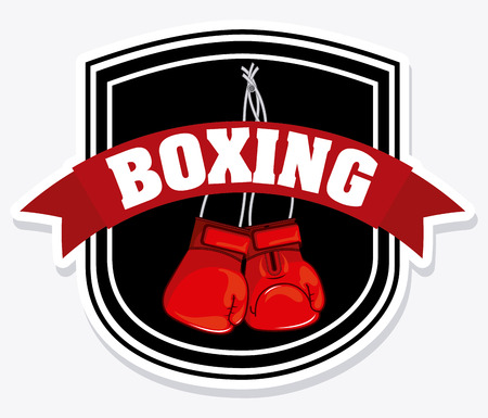 boxing graphic design , vector illustrationのイラスト素材