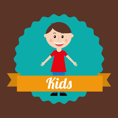kids graphic design , vector illustrationのイラスト素材