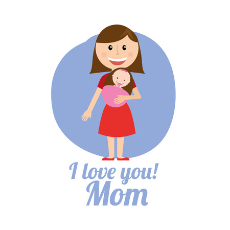 mom graphic design , vector illustrationのイラスト素材