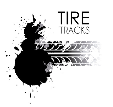 Tire design over white background, vector illustrationのイラスト素材