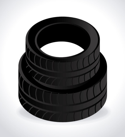 Tire design over white background, vector illustrationのイラスト素材