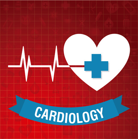 cardiology graphic design , vector illustrationのイラスト素材