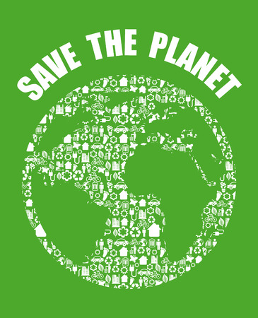 ecology graphic design , vector illustrationのイラスト素材