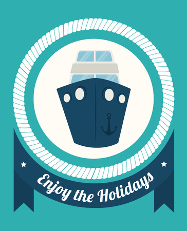 Summer design over blue background,vector illustrationのイラスト素材