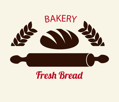 Bakery design over beige background,vector illustrationのイラスト素材