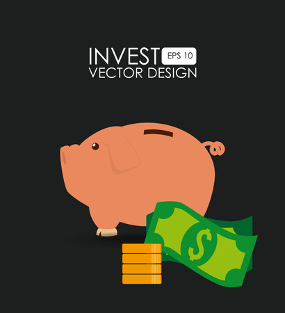 Money design over black background,vector illustrationのイラスト素材