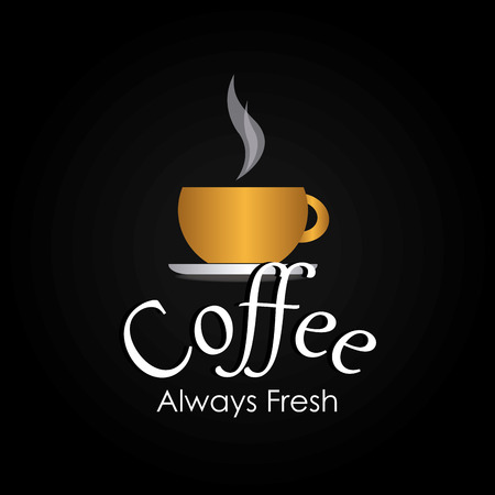 Coffee design over black background,vector illustrationのイラスト素材