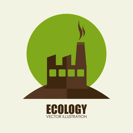 Ecology design over beige background,vector illustrationのイラスト素材